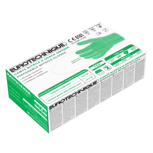 NITRIL ZÖLD PÚDER NÉLKÜLI VIZSGÁLÓ KESZTYŰ_7 (ST)