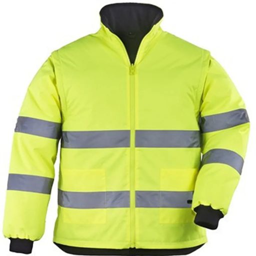 Coverguard Roadway 4in1 jól láthatósági kabát (sárga/tengerészkék)