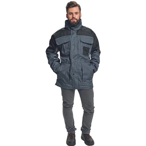 Ultimo bélelt kabát (fekete/szürke)